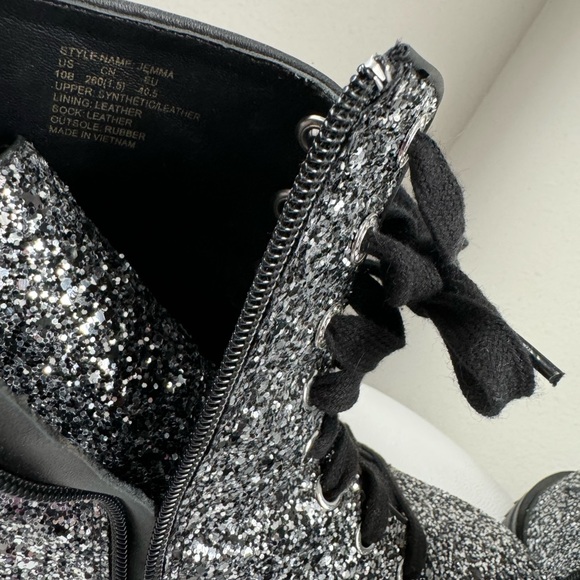 Kate Spade Women’s Jemma black silver glitter boots size 10 like new make offer - Picture 8 of 10
